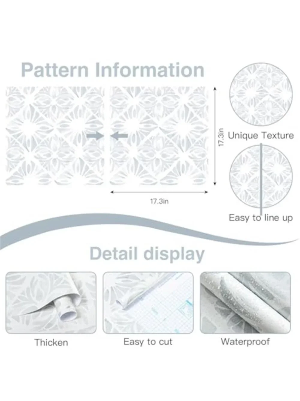 Peel Stick Wallpaper Blue White Coastal Boho Geometric Removable Waterproof